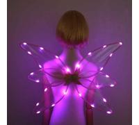 Gungtj Ailes de fée lumineuses à DEL avec | Costume de marraine de fée pour Halloween, cosplay, fête de vacances, papillon pour enfants