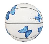 Gungtj Ballon de basket d'extérieur professionnel motif papillon, 25 x 25 cm, poignée texturée robuste, par les temps, ballon de sport réutilisable pour compétition, entraînement et aire de