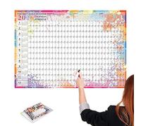 Gungtj Calendrier mensuel 2026 | Grand calendrier mural 2026 de 12 mois | Planificateur d'horaire académique pour collège étudiant enseignant, école, planification familiale, bureau, maison