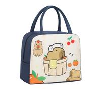 Gungtj Capybara Lunch Bag - 7.48 inches Reusable Thermal Lunch Tote with Waterproof Spill-Resistant Design, Insulated Cooler for Women Men, Perfect for Commuting Picnic Outdoors Hiking Travel Camping