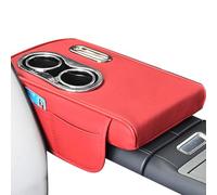 Gungtj Car Armrest Organizer, Automotive Armrests with Cup Holder, 8.26 x 1.96 inches Tissue Box and Side Pocket, Sturdy Thick Heightening Mat for Driver, SUV, RV, Trailer, Truck