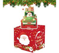 Gungtj Christmas Money Box, Festive Box, 4.72x4.72 inches Fun Decorative Cash Holder for Family Friends Saving, Christmas Eve Parties, Home Decor, and New Year Celebrations