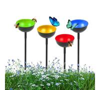Gungtj Coupelles pour Jardin D'abeilles | Piquets D'Hydratation pour Pollinisateurs | Décoration Extérieure Résistante Rouille pour Cour Pelouse Arrière-Cour