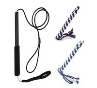 Gungtj Dogs Flirt Pole, Extendable Pet Teasing Stick, Interactive Puppy Chasing Wand, Includes 2 Detachable Rope Tugs, Sturdy Design 10.24x1.97x1.57 inches for Outdoor Exercise
