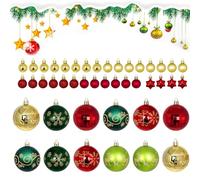 Gungtj Ensemble de boules de Noël - Pendentif créatif festif - Décoration de boule colorée - Pour fête intérieure, vacances, festival, rassemblement, fête de famille en plein air