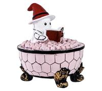 Gungtj Ghost Lights, Bathtub Reading Book Decoration Figurine Lamp, Cute Ghost Nightlight, Soft Ambient Glow, Decorative Accent for Pathway Bedroom Kitchen Office Home House Window Table Shelf