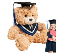 Gungtj Graduation Bear Plush, Animal Doll with Cap Gown Scroll, 9.84x7.87x5.91 inches Soft Huggable Keepsake Toy, Gift Decoration for Friends and Graduation Celebration
