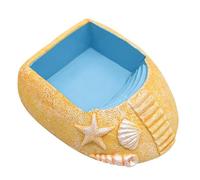 Gungtj Hermit Crab Pool, Beach Style Water Bow, Resin Food Dish, Reptiles Bathing Pool, Climbing Ramp Accessories, Easy to Clean Bathing Pool, Frog and Gecko Water Dish for Small Pets
