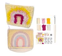 Gungtj Kits De Crochet À Bouclettes Pour Débutants - Set d'Accessoires de Crochet avec Trousse à Crayons - Accessoires pour Artisanat du Tissage au - Pour Adolescents Adultes Maison Atelier