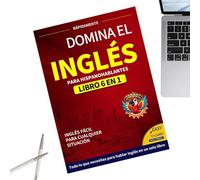Gungtj Livres d'apprentissage de l'Anglais pour Adultes | Cahier d'Exercices Anglais 6 en 1 Édition Espagnole | Méthode Bilingue Voyage Affaires Études Étranger Étudiants Lecture École