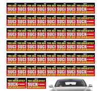 Gungtj Lot de 50 autocollants « Bad Parking Ticket » - Avec inscription « You Parked Like an Idiot », « Bad Notes », « Bad Notes » - Accessoires de voiture