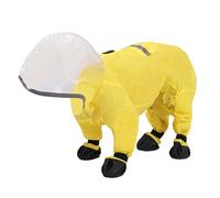 Gungtj Manteau de Pluie pour Chien, Dog Raincoat, Full-Body, Réfléchissant, Réglable, Jaune, Taille L, TPU+EVA, Waterproof