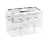 Gungtj Medicine Organizer, Sturdy Home Medicine Cabinet Organizer, Removable 3-Tier Medication Case with Tray, Tools Container, 11.22x6.69x6.1 inches for Family, Men, Seniors