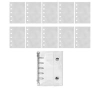 Gungtj Papier de carnet en PVC transparent à 5 anneaux - 10 feuilles de papier pour carnet de notes de collection, travaux manuels pour route, voiture, avion, scrapbooking, art, anniversaire
