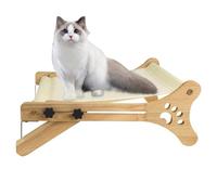 Gungtj Perchoir pour Chat Fenêtre,Meuble pour Chat en Bois Solide Et Résistant - Étagère Murale avec Siège De Fenêtre pour Chaton D'Intérieur - pour Jeu, Repos Et Escalade en Intérieur Et