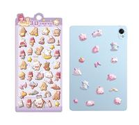 Gungtj Petits autocollants 3D mignons, décoration pour carnet, scrapbooking, décoration de chambre, école, fille, enfant, téléphone portable, ordinateur portable, Noël, Halloween