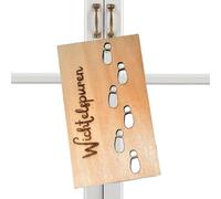 Gungtj Pochoir en forme de nain de pas - Modèle de Noël pour décoration de vacances, pochoirs d'empreinte de pied en bois pour sols et modèles de sol de Noël pour décorations