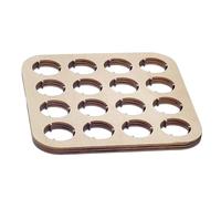 Gungtj Présentoir de couvercle de bouteille - Dessous de verre carré | 16 emplacements pour décoration de la maison, plateau de rangement pour couvercle de vin en bois pour bureau, lieu de travail