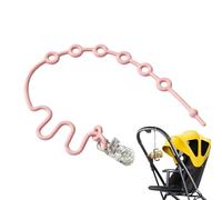 Gungtj Sangles de jouets pour poussette | Harnais de dentition réglable en silicone - Attache de poussette avec attache pour sucette, siège de voiture, berceau, sac, anneau de dentition