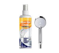 Gungtj Spray nettoyant de douche | Détartrant instantané de 120 ml avec serviette, kit de détartrage d'eau de douche, pour porte, miroir, carrelage, lavabo, robinet,