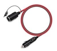 GUNGY 1M Rallonge Allume Cigare 12 V/24 V Prise Allume Cigare 16 AWG Câble d'extension Adaptateur avec Fusible 15A pour Camion Bateau Réfrigérateur Voiture