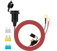 GUNGY 2 Mètre Prise Allume Cigare 12V-24V Rallonge Allume Cigare 14AWG Câble d'extension Alimentation Allume-Cigares avec Fusible 20A pour Voiture Bateau Moto Camion