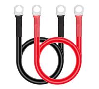 GUNGY 2 Pièces Câble de Batterie 16mm² 50cm Câble Onduleur de Batterie 5AWG 12V Cable Batterie Voiture avec M10 Cosses à œillets pour Camion Auto Moto Marine Solaire Rouge et Noir