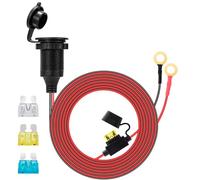 GUNGY 3 Mètre Prise Allume Cigare 12V-24V Rallonge Allume Cigare 14AWG Câble d'extension Alimentation Allume-Cigares avec Fusible 20A pour Voiture Bateau Moto Camion