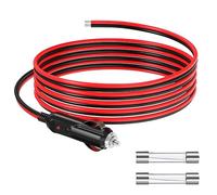 GUNGY 3 Mètres Rallonge Allume Cigare 12 V/24 V Prise Allume Cigare 14 AWG Câble d'extension Adaptateur Allume-Cigares avec Fusible 15A pour Voiture Camion Bateau