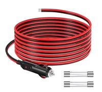 GUNGY 4M Rallonge Allume Cigare 12 V/24 V Prise Allume Cigare 14 AWG Câble d'extension Adaptateur Allume-Cigares avec Fusible 15A pour Voiture Camion Bateau