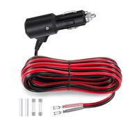 GUNGY 4M Rallonge Allume Cigare 12 V/24 V Prise Allume Cigare Mâle avec Interrupteur ON/OFF 14 AWG Câble d'extension Alimentation avec Fusible 15A pour Voiture Camion Bateau