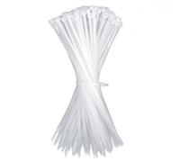 GUNGY Attache Cable Blanc 200 x 3,6 mm Collier de Serrage Plastique Serre Câbles Électriques pour Cable Management Jardinage 100 Pièces