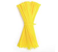 GUNGY Attache Cable Jaune 200 x 3,6 mm Collier de Serrage Plastique Serre Câbles Électriques pour Cable Management Jardinage 100 Pièces