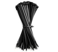 GUNGY Attache Cable Noir 200 x 4,8mm Collier de Serrage Plastique Serre Câbles Électriques pour Cable Management Jardinage 100 Pièces