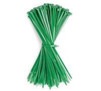 GUNGY Attache Cable Vert 200 x 3,6 mm Collier de Serrage Plastique Serre Câbles Électriques pour Cable Management Jardinage 100 Pièces
