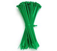 GUNGY Attache Cable Vert 200 x 4,8mm Collier de Serrage Plastique Serre Câbles Électriques pour Cable Management Jardinage 100 Pièces