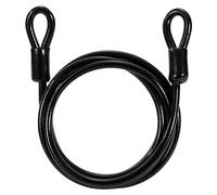 GUNGY Câble Antivol de Vélo Câble de Sécurité en Acier avec œillets Longueur 1.8M Épaisseur 6mm avec Revêtement PVC pour Cadenas Antivol à Disque et Antivol en U Noir