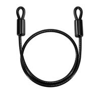 GUNGY Câble Antivol de Vélo Câble de Sécurité en Acier avec œillets Longueur 1M Épaisseur 8mm avec Revêtement PVC pour Cadenas Antivol à Disque et Antivol en U Noir