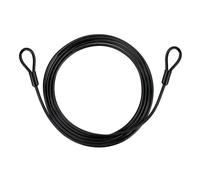 GUNGY Câble Antivol de Vélo Câble de Sécurité en Acier avec œillets Longueur 2M Épaisseur 4mm avec Revêtement PVC pour Cadenas Antivol à Disque et Antivol en U Noir