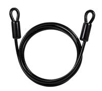 GUNGY Câble Antivol de Vélo Câble de Sécurité en Acier avec œillets Longueur 2M Épaisseur 8mm avec Revêtement PVC pour Cadenas Antivol à Disque et Antivol en U Noir