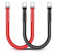 GUNGY Cable Batterie Voiture 16mm² 30cm Câble Onduleur de Batterie 5AWG 12V Câble de Batterie avec M8 Cosses à œillets pour Camion Auto Moto Marine Solaire Rouge et Noir 2 Pièces