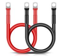 GUNGY Cable Batterie Voiture 16mm² 50cm Câble Onduleur de Batterie 5AWG 12V Câble de Batterie avec M8 Cosses à œillets pour Camion Auto Moto Marine Solaire Rouge et Noir 2 Pièces