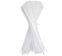GUNGY Collier de Serrage Blanc 200 x 4,8mm Nylon 100 Pièces