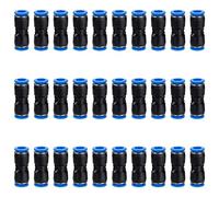 GUNGY Connecteur Pneumatique 4mm Raccord Rapide air Comprimé Droit Push In Raccord de Tube de Ligne d'Air en Plastique 30 Pièces