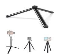 GUNGY Mini Trépied Portable Trepied Smartphone Tripod Caméra en Alliage D'aluminium avec Vis 1/4" pour Téléphone GoPro Appareil Photo Longueur 18cm Noir
