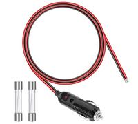 GUNGY Prise Allume Cigare 12 V/24 V Rallonge Allume Cigare 1M 14 AWG Câble d'extension Adaptateur Allume-Cigares avec Fusible 15A pour Voiture Camion Bateau