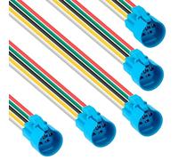 GUNGY Prise de Bouton Poussoir 19mm Interrupteur Poussoir Câble de Connexion 12V/24V DC 3A Prise de Interrupteur à Bouton-poussoir 5 Pièces