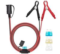 GUNGY Rallonge Allume Cigare 12V Prise Allume Cigare avec Pince Batterie Voiture Câble d'Extension 3 Mètre 16AWG avec Fusible 15A/20A/25A