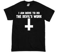 Guniangjia I Am Here to Do The Devil's Work Devils Rejects T Shirt T-Shirt Black S