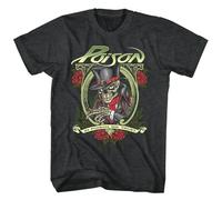 Guniangjia in Poison We Trust Men's T Shirt Skeleton Top Hat Album Concert Merch T-Shirt Black M